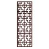 Chinese Privacy Window Film Imitation Redwood Lattice Window Film Frosted Glass No Glue Sliding Door Static Film; 15x39 inch
