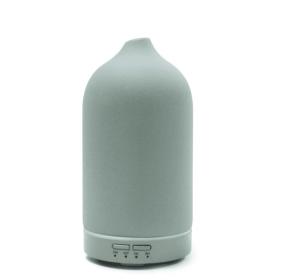 Air Humidifier Dropshipping Ceramic Aroma Diffuser 5 Colors 100ml Ultrasonic Essential Oil Diffuser (Option: UK-Gray)